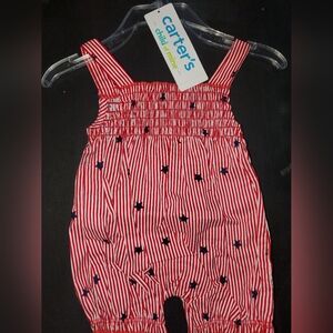 Child of Mine Red and White Striped Romper - Preemie